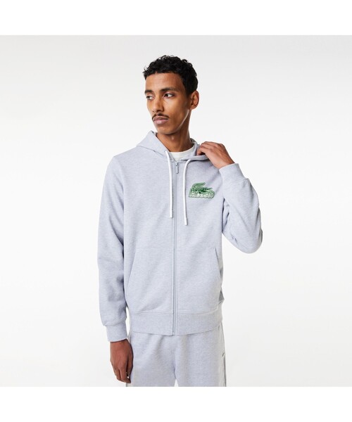 LACOSTE（ラコステ） ジップアップパーカー 3 グレー メンズ