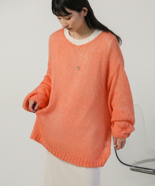 「select MOCA」 長袖ニット FREE ブラック レディース_画像3