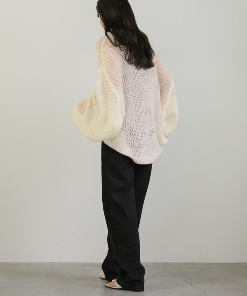 「select MOCA」 長袖ニット FREE ブラック レディース_画像8