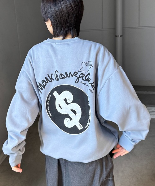 「Mark Gonzales」 スウェットカットソー L ブルー系その他 メンズ_画像6