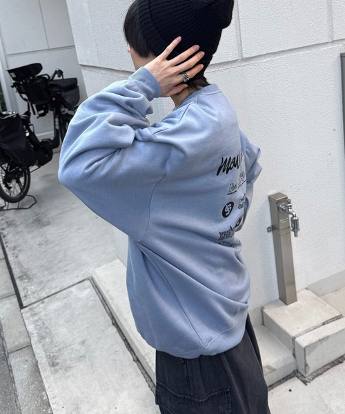 「Mark Gonzales」 スウェットカットソー L ブルー系その他 メンズ_画像9
