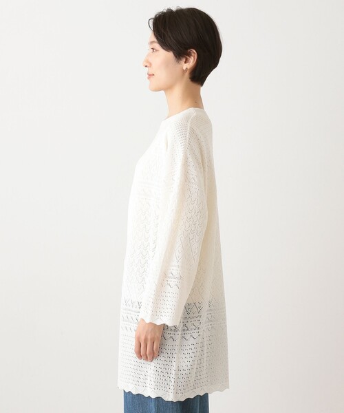 「Afternoon Tea」 ニットカーディガン MEDIUM アイボリー レディース_画像3