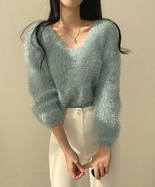 「Girly Doll」 長袖ニット F ホワイト レディース_画像2