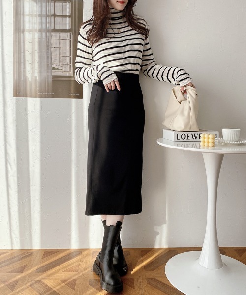 「nissen」 「la-beu」タイトスカート LL ブルー レディース_画像3