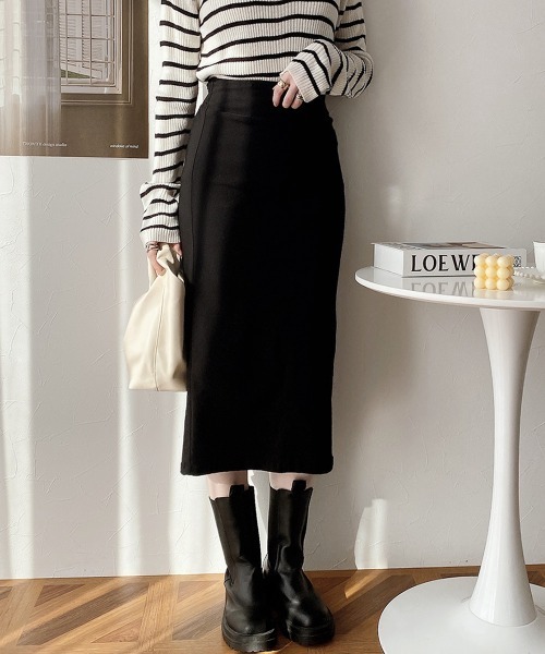 「nissen」 「la-beu」タイトスカート LL ブルー レディース_画像4