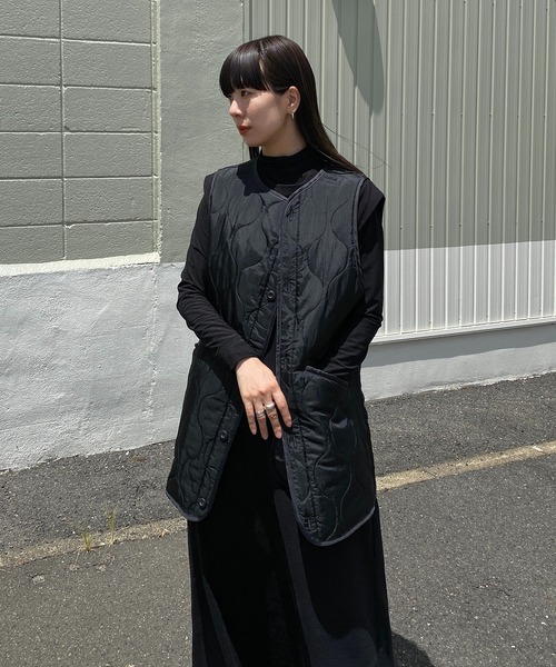 「y/m by RIKA」 ベスト FREE カーキ レディース_画像3