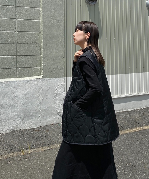 「y/m by RIKA」 ベスト FREE カーキ レディース_画像4