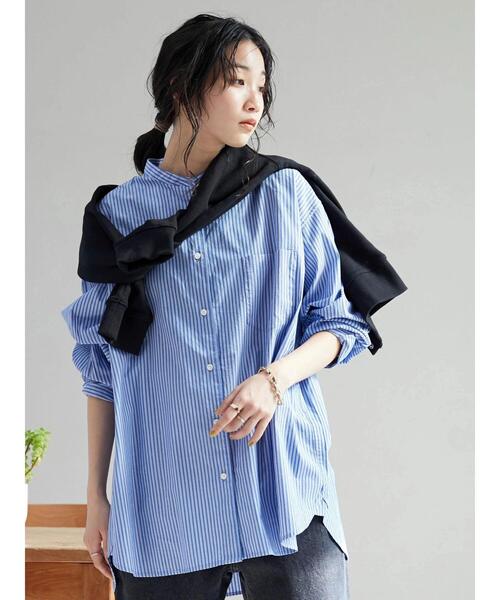 「CRAFT STANDARD BOUTIQUE」 長袖ブラウス M グレー系その他2 レディース_画像4