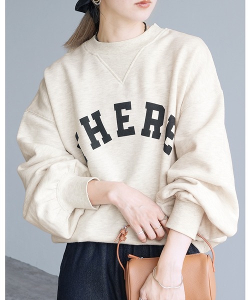 「reca」 スウェットカットソー FREE グレイッシュベージュ レディース_画像5