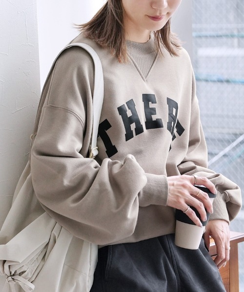 「reca」 スウェットカットソー FREE グレイッシュベージュ レディース_画像9