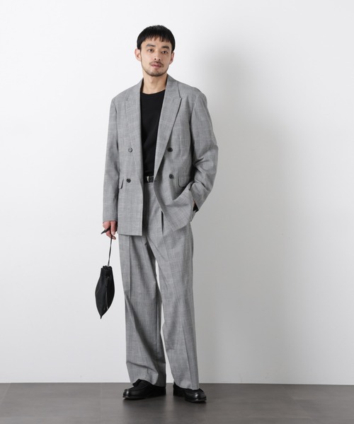 ナノユニバース別注　リングジャケット　シングル　セットアップ　秋冬　44 グレー リングジャケット｜RING JACKET｜ナノユニバース別注｜コットン×リネン
