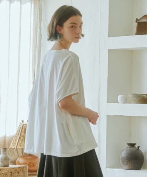 「bedsidedrama」 半袖カットソー 1 ホワイト レディース_画像4