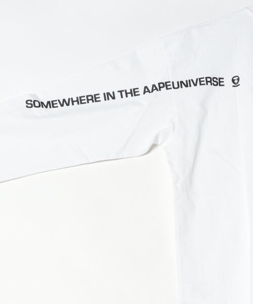 「AAPE BY A BATHING APE」 長袖Tシャツ LARGE ホワイト メンズ_画像4
