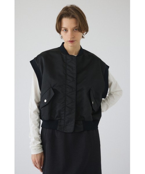 [新品]RIM.ARK リムアーク　MA-1ベスト　ブラック　フリーサイズ RIM.ARK ベスト ジレ Short MA-1 vest ショート エムエーワン ベスト