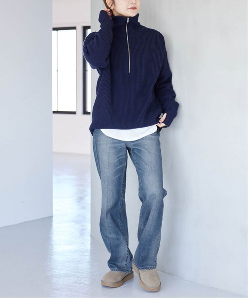 「Healthy denim」 ブーツカットデニムパンツ 23cm ブルー レディース_画像4