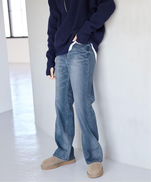 「Healthy denim」 ブーツカットデニムパンツ 23cm ブルー レディース_画像9