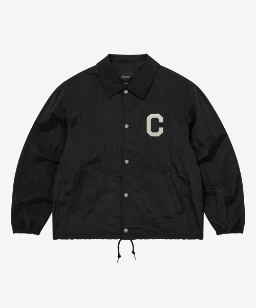 COVERNAT カバーナット 裏ボア コーチジャケット L ブラック COVERNAT（カバーナット） コート ジャケット C-LOGO COACH JACKET