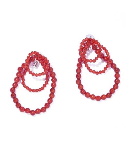 イヤリング 「IRIS 47」fabiana red agate earring/ファビアナ レッドアゲート イヤリング JSV15 レディースの画像