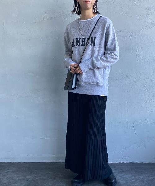 「AMERICANA」 スウェットカットソー M 杢グレー レディース_画像9