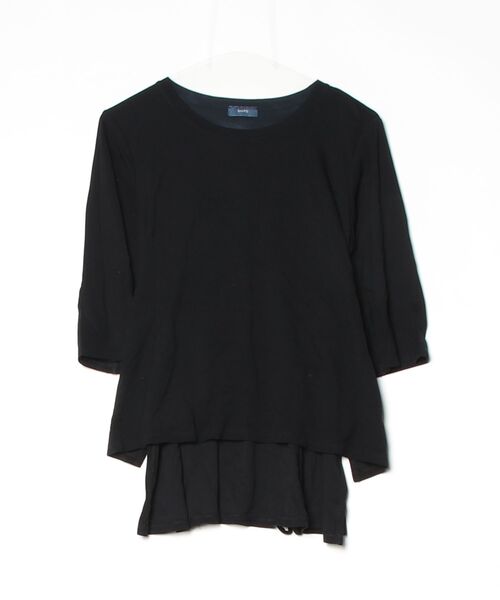 SHIPS（シップス） 7分袖カットソー ONE SIZE ブラック レディース