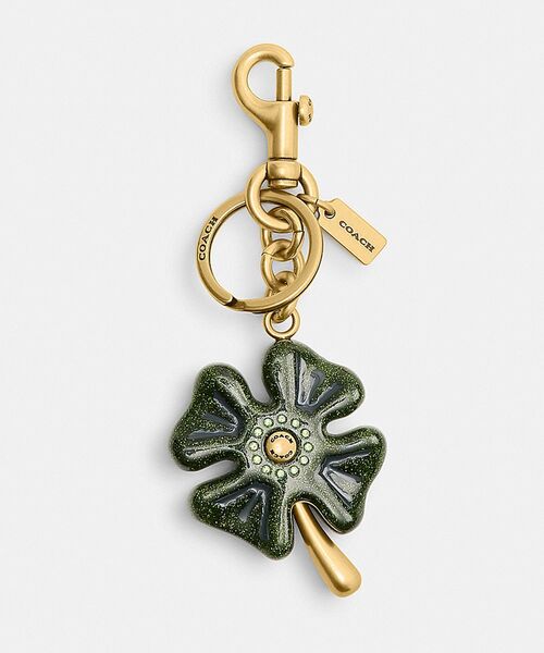 COACH（コーチ） キーホルダー 4 リーフ クローバー バッグ チャーム