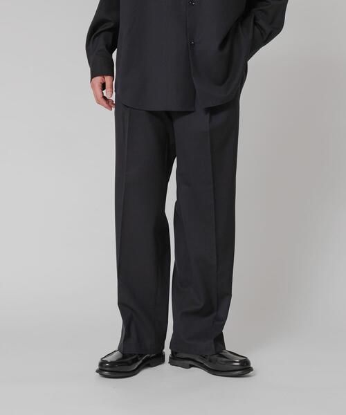ワイドパンツ パンツ WASHABLE WOOL EASY TROUSER メンズの画像