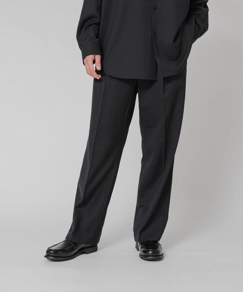 ワイドパンツ パンツ WASHABLE WOOL EASY TROUSER メンズの画像