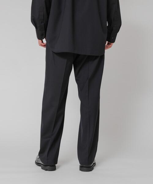 ワイドパンツ パンツ WASHABLE WOOL EASY TROUSER メンズの画像
