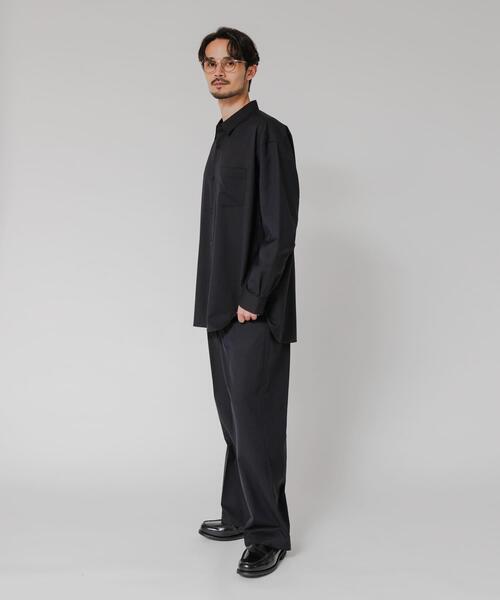 ワイドパンツ パンツ WASHABLE WOOL EASY TROUSER メンズの画像