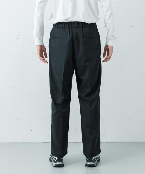ワイドパンツ パンツ WASHABLE WOOL EASY TROUSER メンズの画像