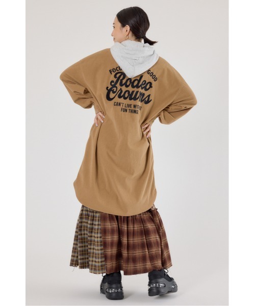 「RODEO CROWNS WIDE BOWL」 長袖ワンピース FREE ベージュ レディース_画像6