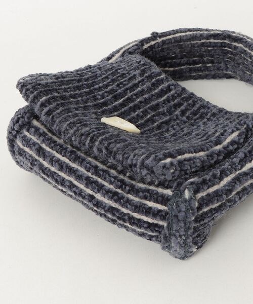 「NKNIT」 ストライプ柄ハンドバッグ - ネイビー レディース_画像3