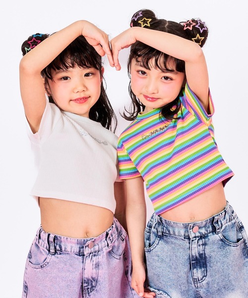 ANAP kids（アナップキッズ） tシャツ メタルシルバー エンジェルロゴ