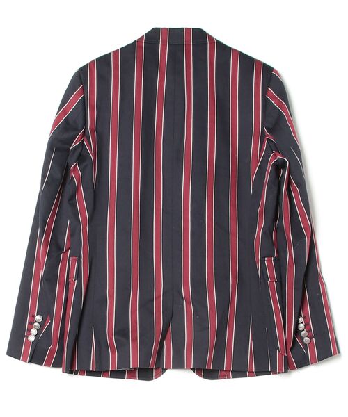 「FRED PERRY」 ストライプ柄ジャケット L ネイビー メンズ_画像2