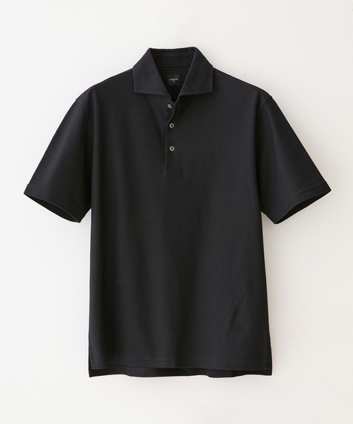 AFB ボーダー ポロシャツ EDIFICE（エディフィス） tシャツ COOLMAX ハニカムボーダー