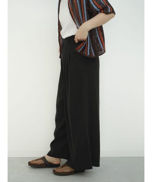 パンツ 4tucks linen pants レディース