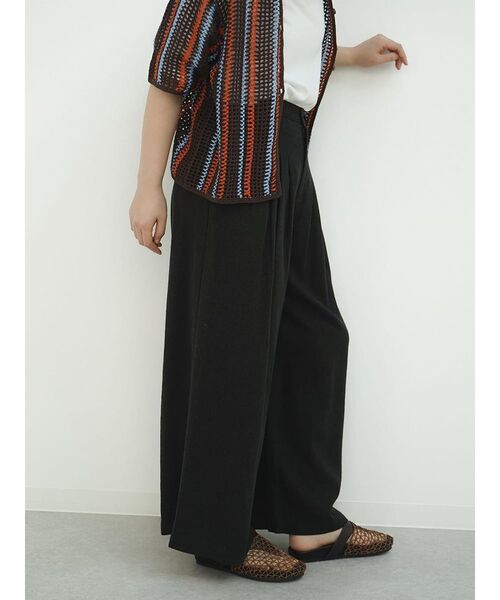 パンツ 4tucks linen pants レディース