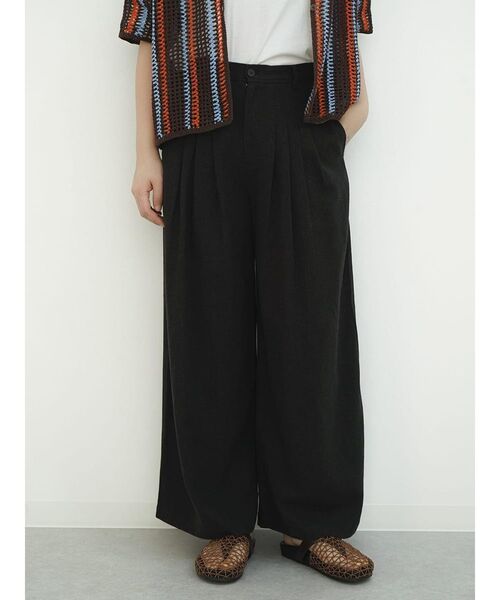 パンツ 4tucks linen pants レディース