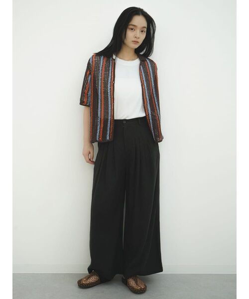 パンツ 4tucks linen pants レディース