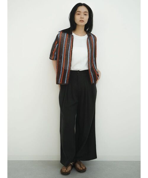 パンツ 4tucks linen pants レディース