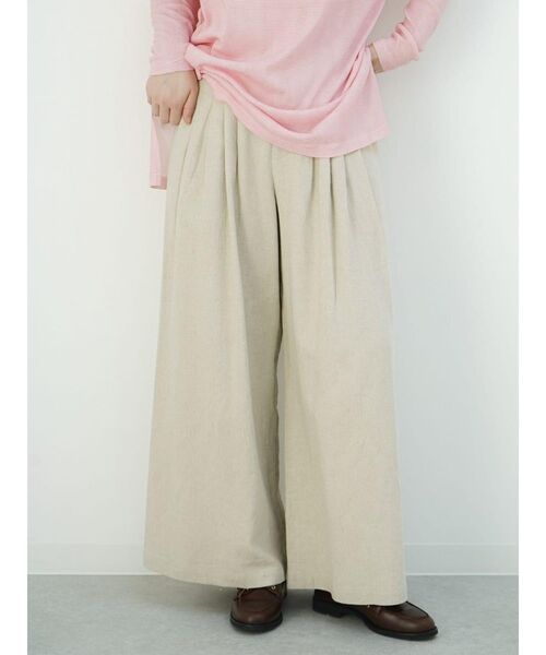 パンツ 4tucks linen pants レディース