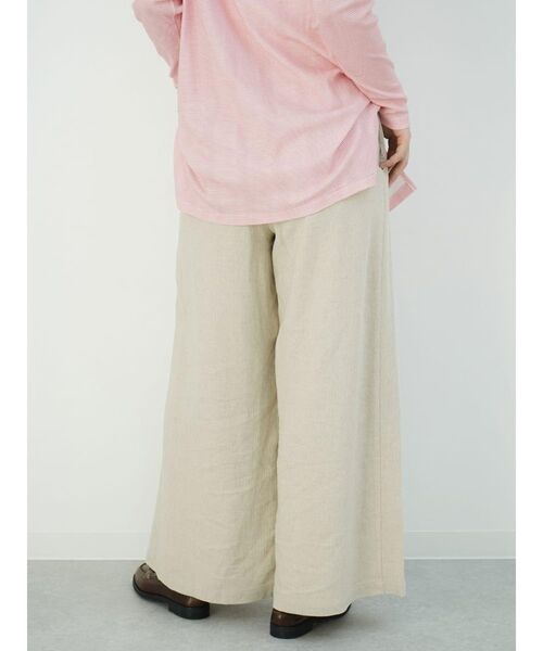 パンツ 4tucks linen pants レディース