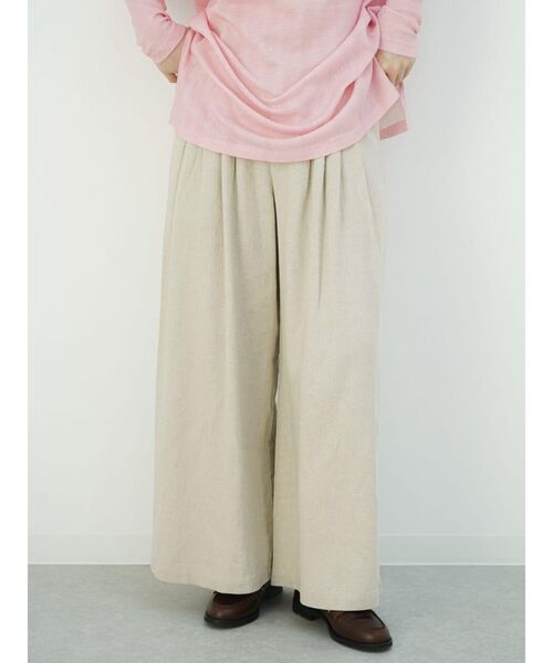 パンツ 4tucks linen pants レディース