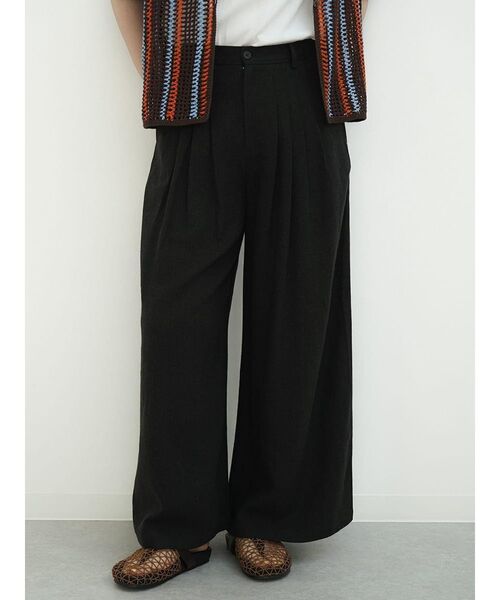 パンツ 4tucks linen pants レディース