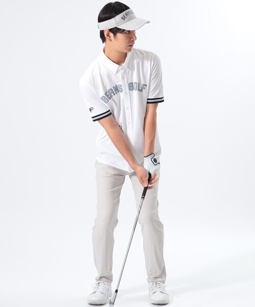 BEAMS GOLF（ビームス ゴルフ） 半袖シャツ M ホワイト メンズ
