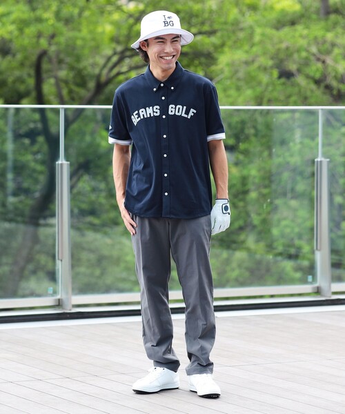 BEAMS GOLF（ビームス ゴルフ） 半袖シャツ M ホワイト メンズ