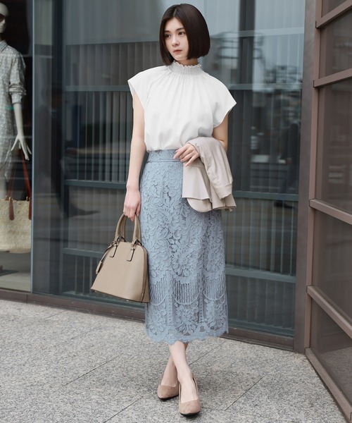 「Flolia」 半袖ブラウス M オフホワイト レディース_画像7