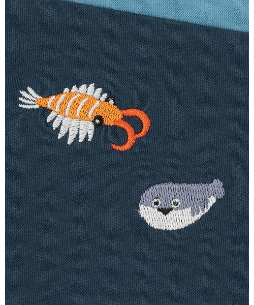 kladskap（クレードスコープ） tシャツ 太古の生き物切替半袖Tシャツ