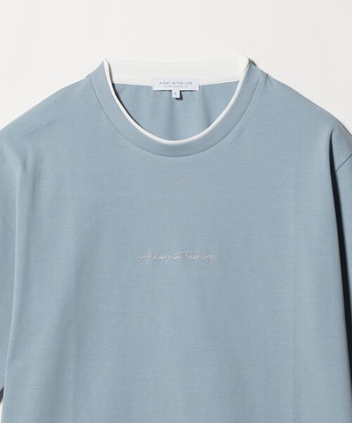 A DAY IN THE LIFE tシャツ ポンチ エンブロイダリー フェイク
