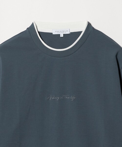 A DAY IN THE LIFE tシャツ ポンチ エンブロイダリー フェイク